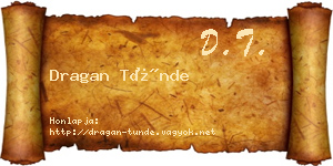 Dragan Tünde névjegykártya